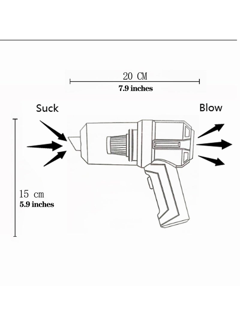 Compressed Air Duster Mini Vacuum Keyboard Cleaner 3-in-1 New Generation Canned Air Spray Portable Electric Air Can Cordless Blower Computer Cleaning Kit - Image 2