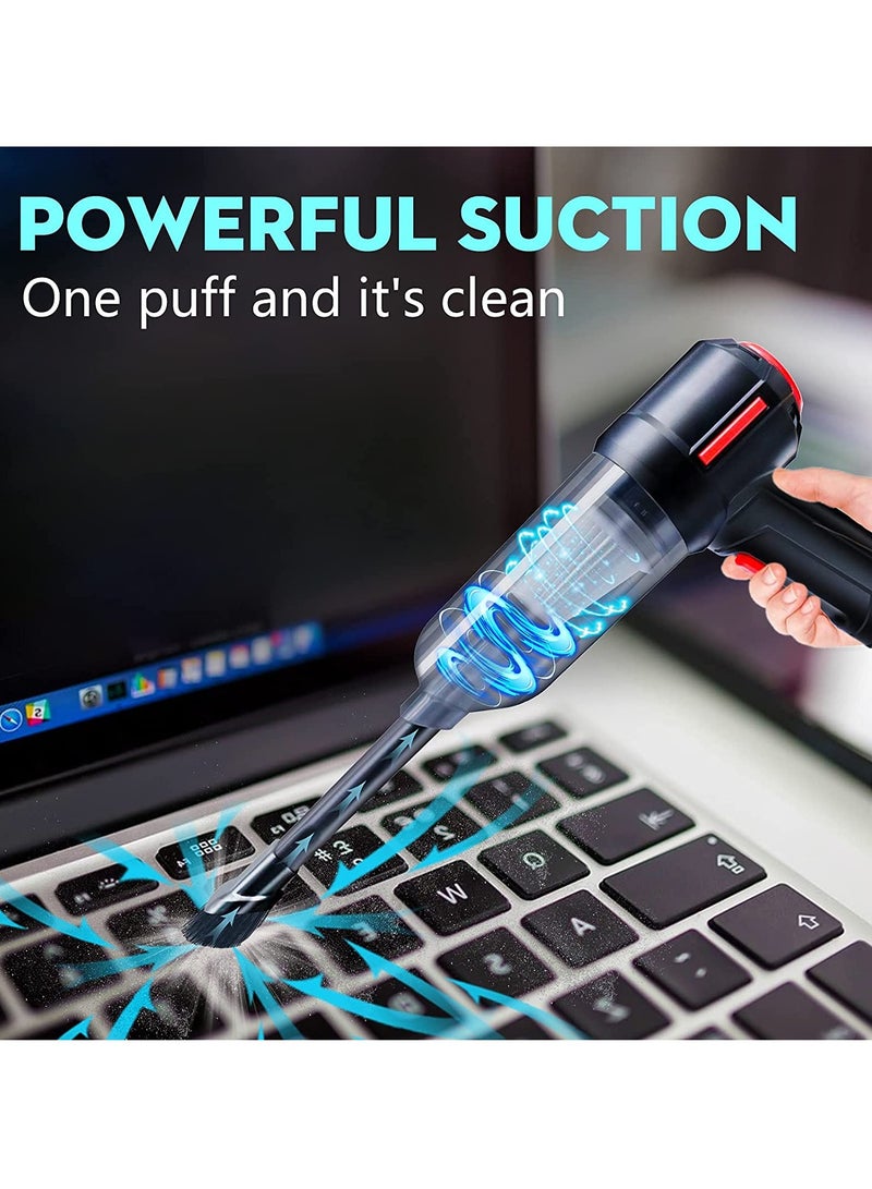 Compressed Air Duster Mini Vacuum Keyboard Cleaner 3-in-1 New Generation Canned Air Spray Portable Electric Air Can Cordless Blower Computer Cleaning Kit - Image 4
