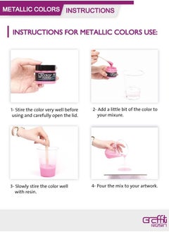 Graffiti Resin Graffiti Resin Metallic Pink 50g Jar for Art Works  - Image 3