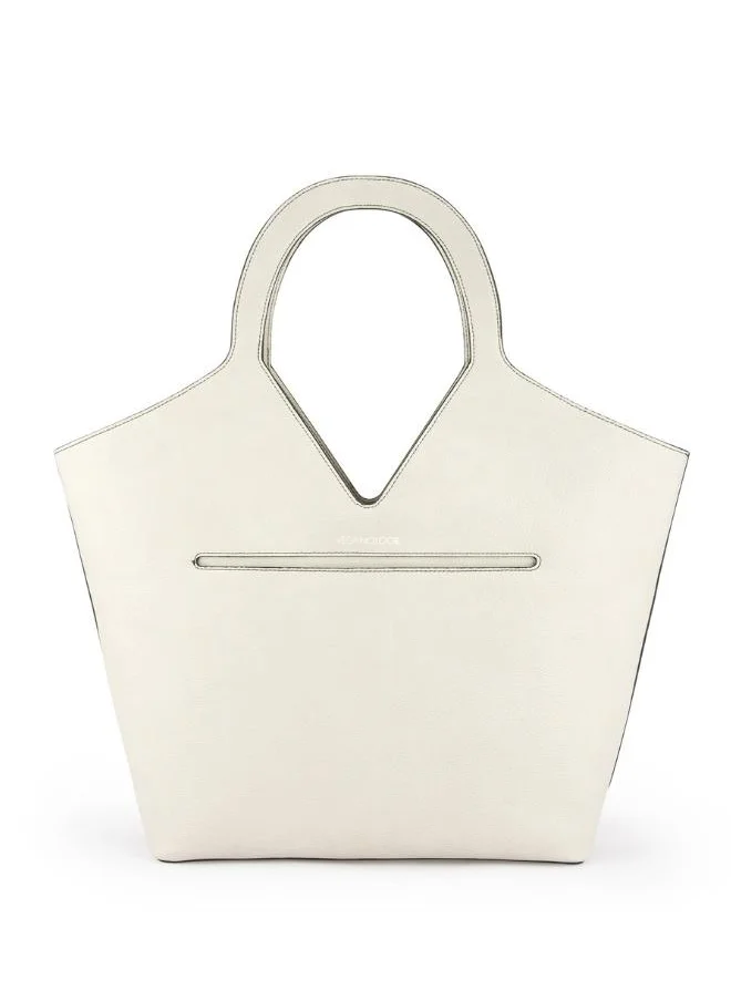 فيجانولوجي Maze Tote Bag in White Made from 18 Recycled Bottles