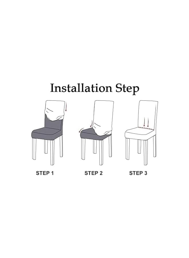 The Bros Dining Room Chair Covers,Stretch Crushed Velvet Chair Cover Sets Slipcovers Elastic Soft Removable Washable Plush Chair Covers for Kitchen Banquet Hotel,4PCS,White - Image 3