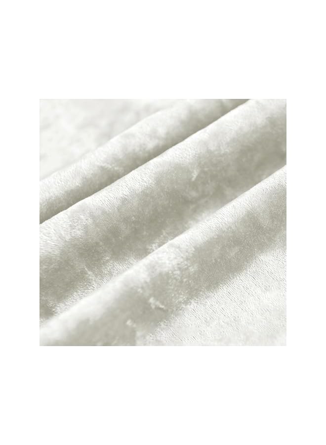 The Bros Dining Room Chair Covers,Stretch Crushed Velvet Chair Cover Sets Slipcovers Elastic Soft Removable Washable Plush Chair Covers for Kitchen Banquet Hotel,4PCS,White - Image 5