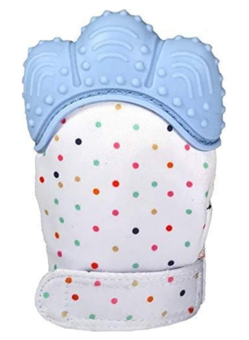 Baby Food Grade Silicone Teether Teething Glove (lightblue) - Image 1