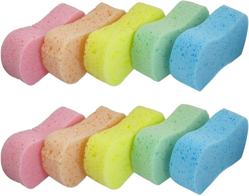 Lantee Large Sponges - Car Cleaning Supplies - Big 10 Pcs High Foam Cleaning Washing Sponge Pad for Car, Household Cleaning and Water Games - Image 1