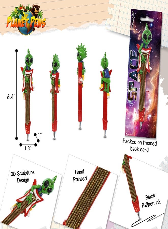 Planet Pens قلم بلانيت بينز بانك ألين المبتكر - أقلام مرحة ورائعة للأطفال والمراهقين والبالغين، قلم حبر جاف مميز للكتابة المدرسية، أدوات مكتبية فريدة، هدية قلم ألين لطيفة للرجال والنساء - 6 بوصات - Image 3