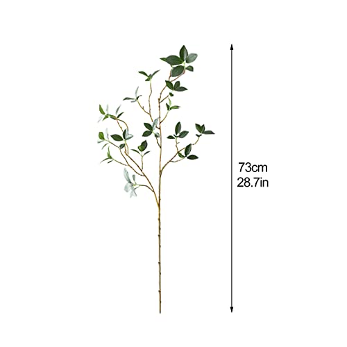 DULRLLY 3 Pcs Artificial Ficus Branches Leaf Spray, Faux Greenery Long Stems 28.7 Inch Tall Ficus Twig Fake Plastic Plant for Floral Arrangements Home Office Decor Vase Filler - Image 4