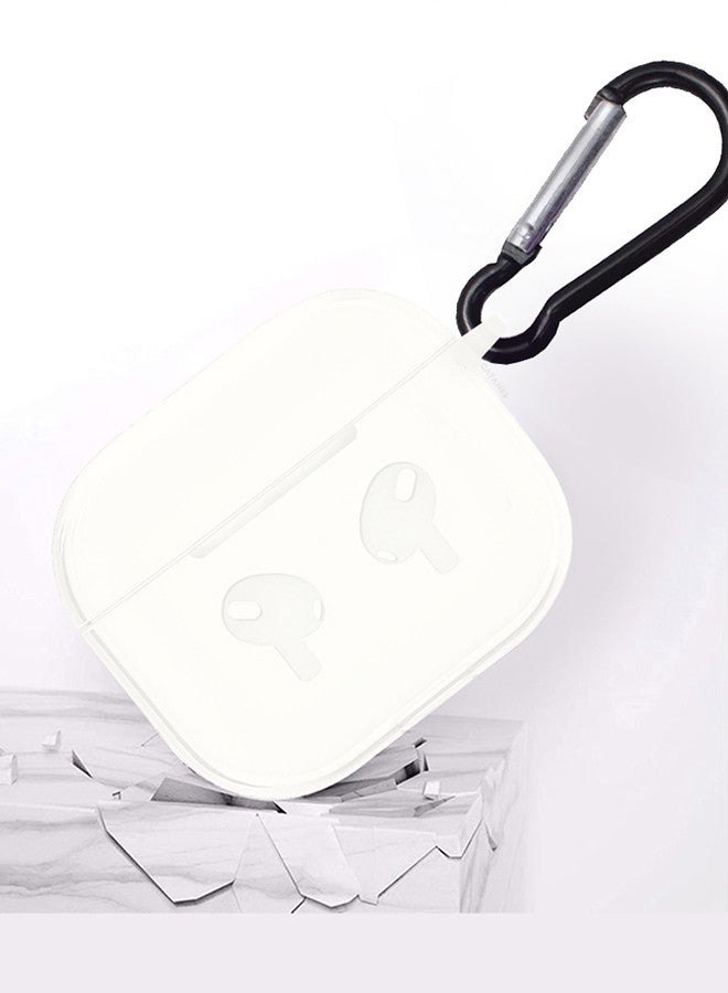 CATANES (for Airpods 3) Soft Silicone Skin Case Cover with Keychain for AirPods 3rd Generation Charging Case Cover,Ultrathin Thick Protective Case Milky  - Image 4