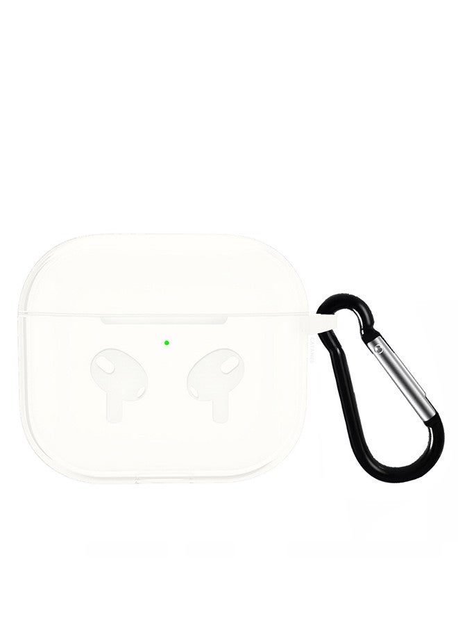 CATANES (for Airpods 3) Soft Silicone Skin Case Cover with Keychain for AirPods 3rd Generation Charging Case Cover,Ultrathin Thick Protective Case Milky  - Image 1