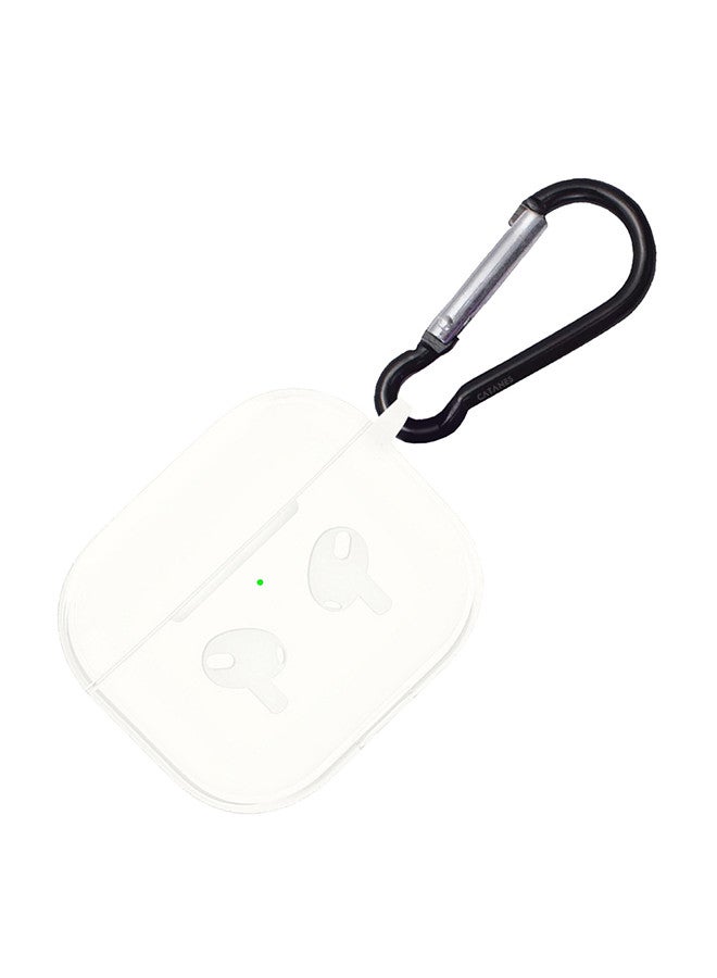 CATANES (for Airpods 3) Soft Silicone Skin Case Cover with Keychain for AirPods 3rd Generation Charging Case Cover,Ultrathin Thick Protective Case Milky  - Image 3