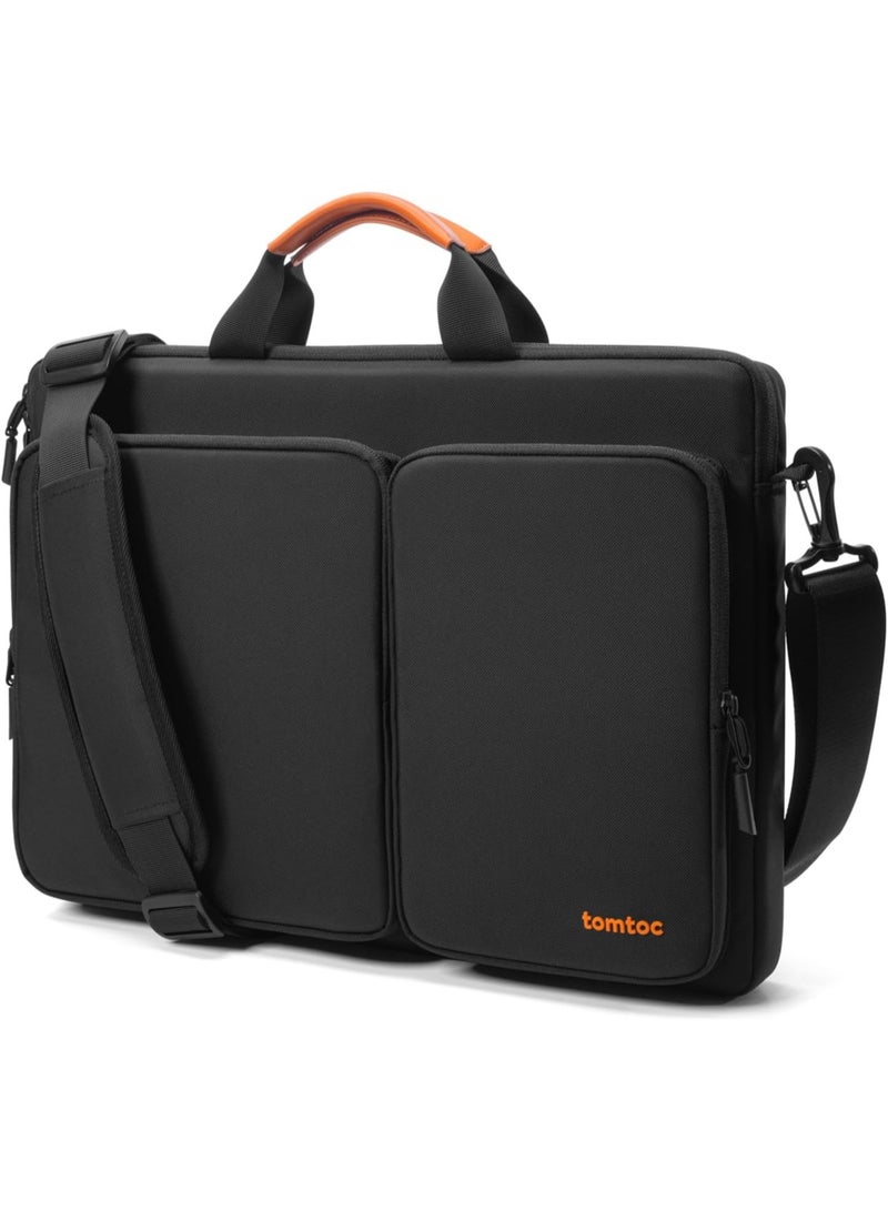 Tomtoc Defender-A42 360 Protective Laptop Shoulder Bag for The New Razer Blade Pro 17, HP Envy Laptop 17 Inch, Dell Inspiron 17 3000 Laptop, ASUS ROG Zephyrus S 17.3 Inch, Notebook Bag with Accessory Pocket - Image 1