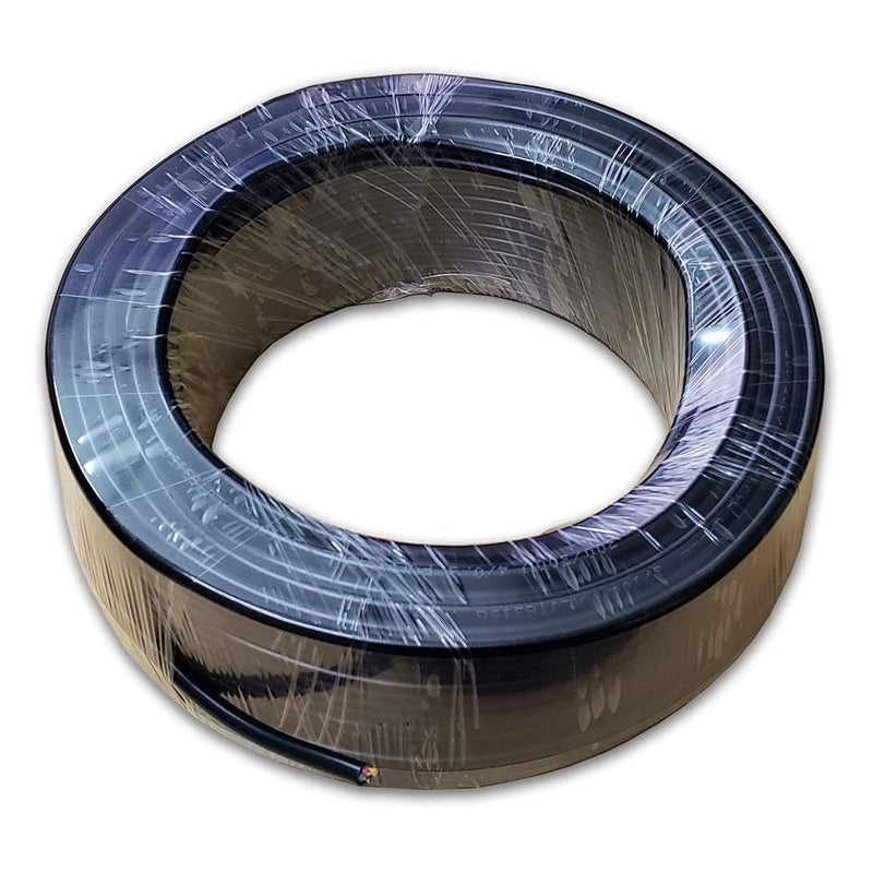 AMOCAM 100FT 22 AWG Gauge Wire/Cable RVV 6 Conductor Bare Copper Unshielded Cable Wire for Video Intercom/Video Door Phone/Alarm Security Burglar, Black Outer Jacket - Image 1