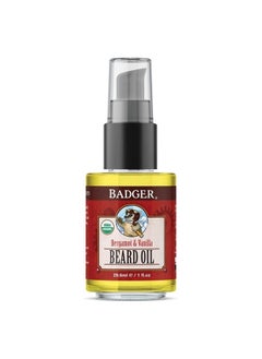 Badger Beard Oil, Babassu & Jojoba, Certified Organic, Premium Beard Conditioner, Beard Oil for Dry Skin, Beard Oil for Long Beards, Facial Hair Oil, 1 fl oz Glass Bottle  - Image 1