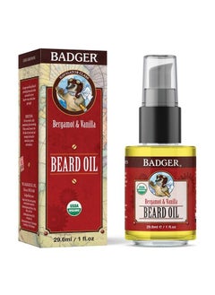 Badger Beard Oil, Babassu & Jojoba, Certified Organic, Premium Beard Conditioner, Beard Oil for Dry Skin, Beard Oil for Long Beards, Facial Hair Oil, 1 fl oz Glass Bottle  - Image 3