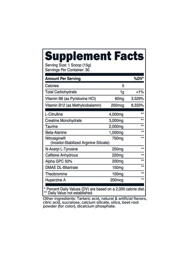 بريما فورس مسحوق مجمع ما قبل التمرين Primaforce (حلوى البطيخ، 30 وجبة) - مكمل لياقة بدنية لتعزيز روتين التمرين، 438 جرام - Image 2