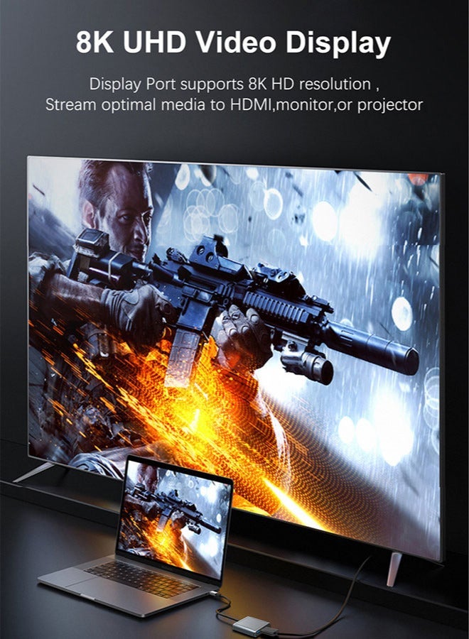 Chixing USB C Hub with PD Charging, Type C to HDMI 4K Adapter, USB Hub 3.0 5Gbps Data Transfer Ports, Compatible for MacBook, iPad, Desktop, Laptop Silver - Image 5