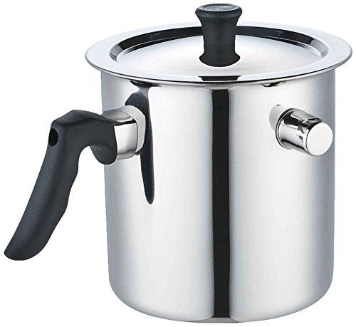 JVL JVL Stainless Steel Double Wall Milk Boiler Storage with Single Bakelite Handle (1 Litre) - Image 4
