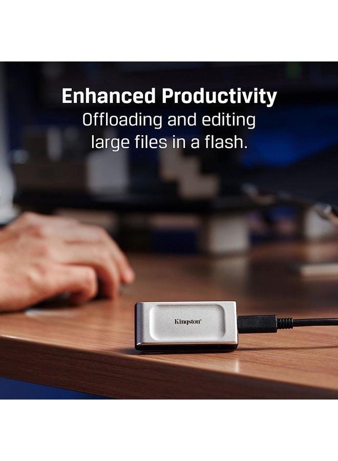 Kingston XS2000 1TB High Performance Portable SSD with USB-C | Pocket-sized | USB 3.2 Gen 2x2 | External Solid State Drive | Up to 2000MB/s | SXS2000/1000G - Image 4
