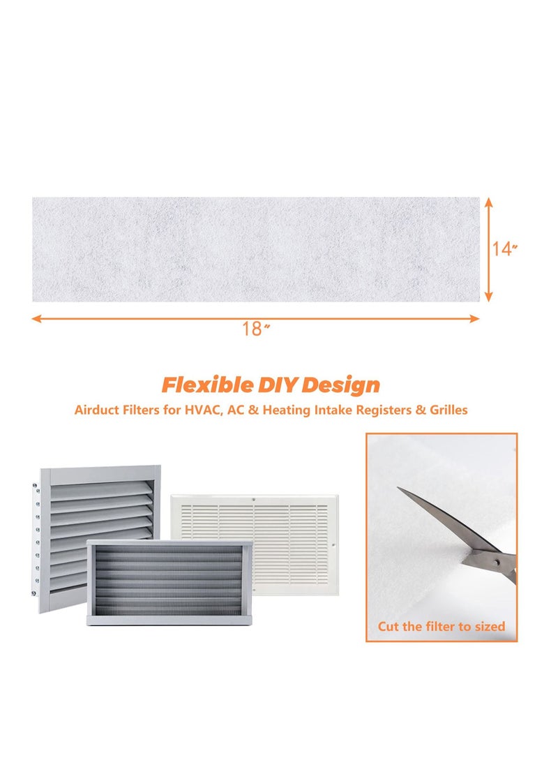 Captaintech - Air Vent Register Filters Paper, Anti Dust Net Strainer, Air Condition Filter for Filter Air Conditioner Vent Filtration Dust Odors 10pcs - Image 1