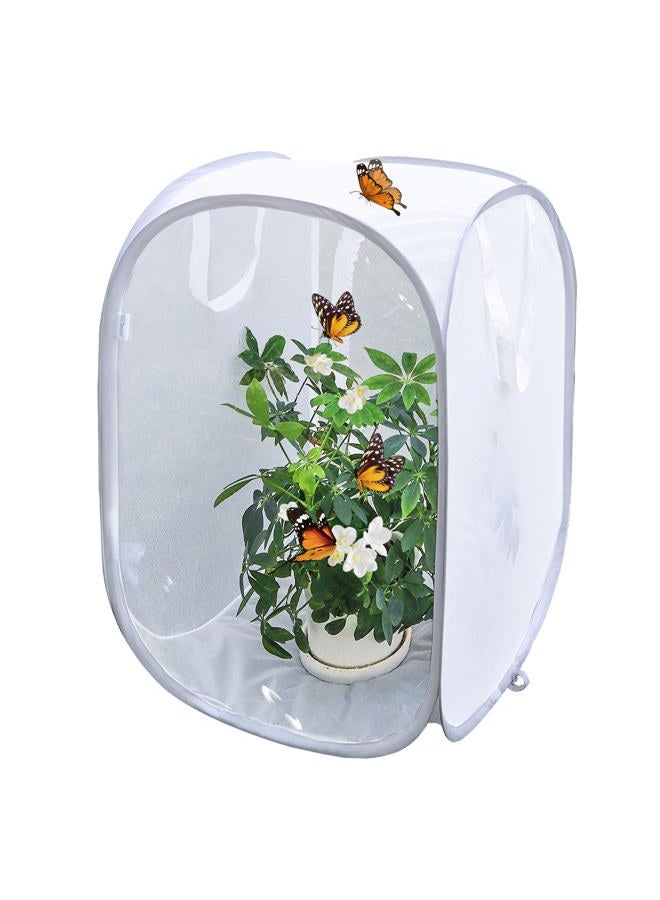 GDanes Pop-up Insect and Butterfly Habitat Cage Terrarium Clear Mesh Enclosure - 16.33" x 16.14" x 23.6" - Image 1