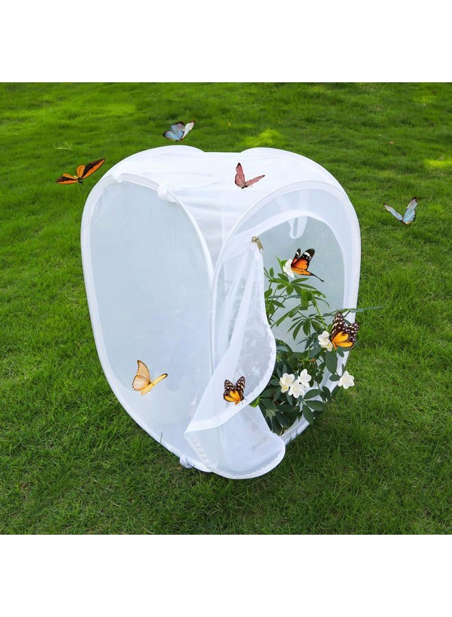GDanes Pop-up Insect and Butterfly Habitat Cage Terrarium Clear Mesh Enclosure - 16.33" x 16.14" x 23.6" - Image 3