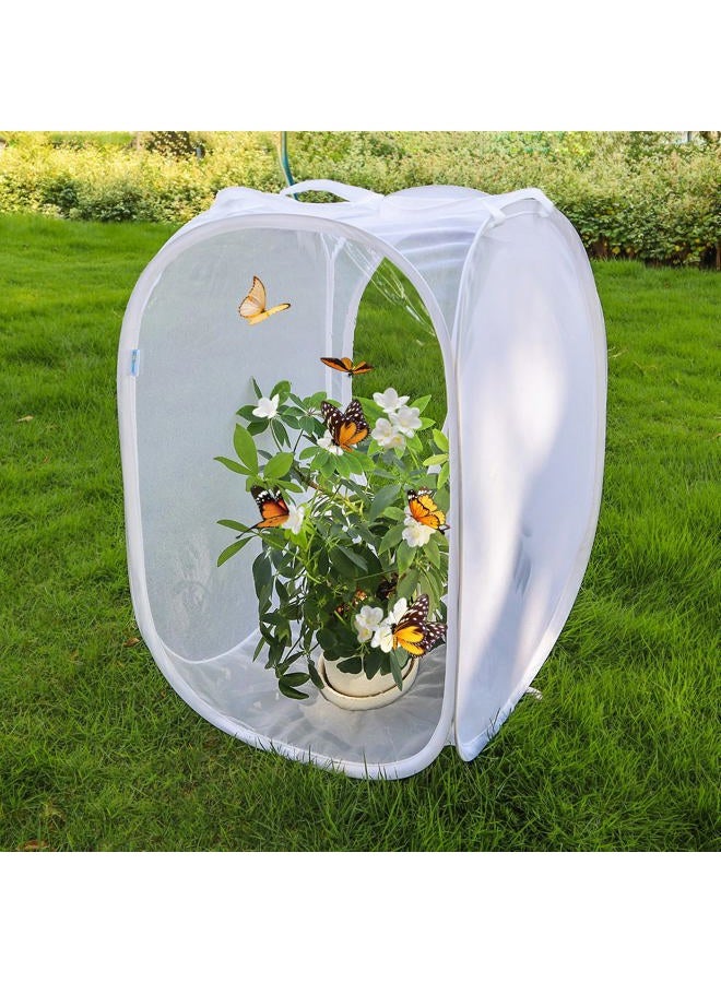 GDanes Pop-up Insect and Butterfly Habitat Cage Terrarium Clear Mesh Enclosure - 16.33" x 16.14" x 23.6" - Image 2