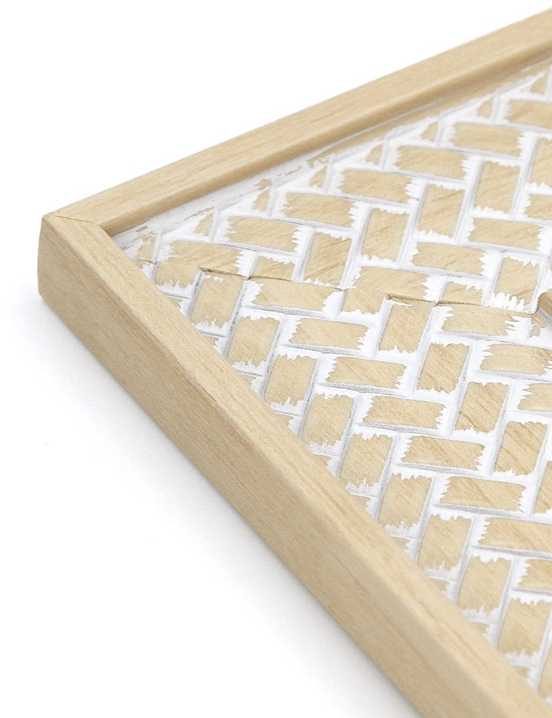 Sonefreiy 5x7 Picture Frame  Boho Picture Frames Rattan Pattern 5 x 7 Photo Frame for Desk and Wall  Gift for Family Mom Dad Grandma Friends  Beige Yellow - Image 2