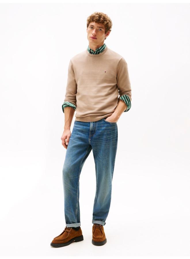 TOMMY HILFIGER Flag Embroidery Crew Neck Jumper - Image 4