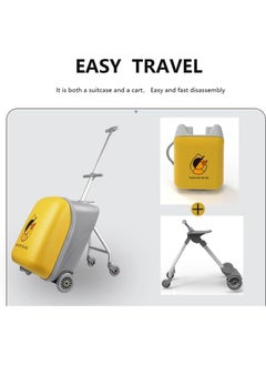 Duck Kid's Ride-On Trolley Case - 20-Inch Cartoon Suitcase with Expandable Design  - Image 4