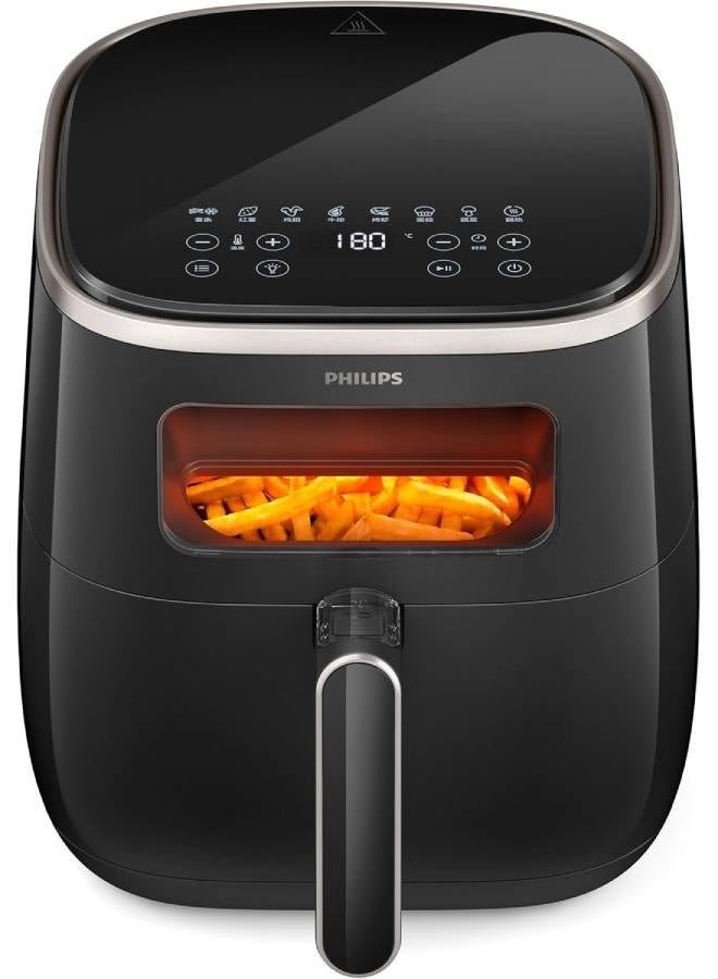 Philips Airfryer XL - 50Hz, 1KGs, See-through Window, Rapid Air Technology, Connected with HomeID APP, 5.6 L 1700 W HD9257/80 Black - Image 2
