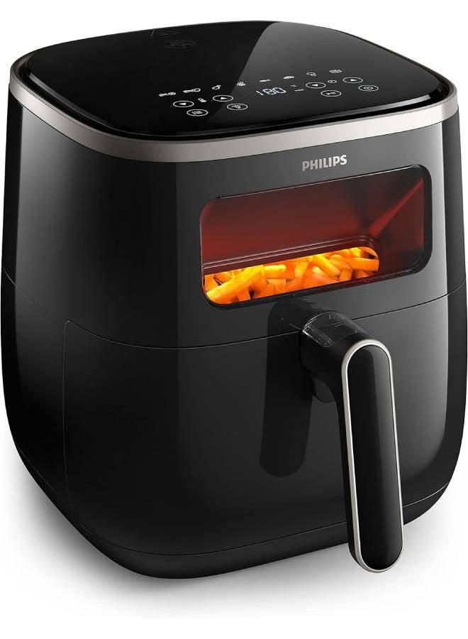 Philips Airfryer XL - 50Hz, 1KGs, See-through Window, Rapid Air Technology, Connected with HomeID APP, 5.6 L 1700 W HD9257/80 Black - Image 1