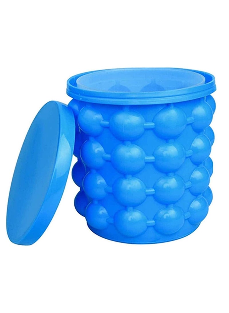 AMM - Ice Cube Maker Genie Space Saving Nontoxic Easy Release Ice Bucket with Airtight Lid for Odorless Magic Ice Cubes Revolutionize Your Ice Making with Silicone Ice Cube Maker Genie - Image 1