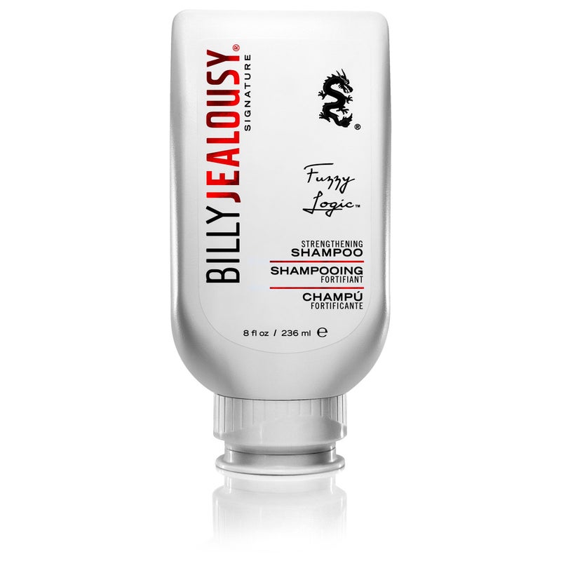 Billy Jealousy Fuzzy Logic Strengthening Mens Shampoo, Adds Volume, Prevents Hair Loss, Promotes Circulation & Healthy Growth, Peppermint Scent, 8 Fl Oz - Image 1