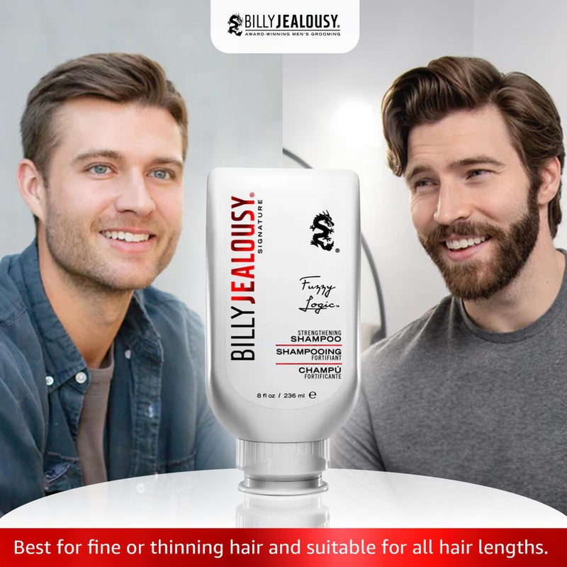 Billy Jealousy Fuzzy Logic Strengthening Mens Shampoo, Adds Volume, Prevents Hair Loss, Promotes Circulation & Healthy Growth, Peppermint Scent, 8 Fl Oz - Image 3