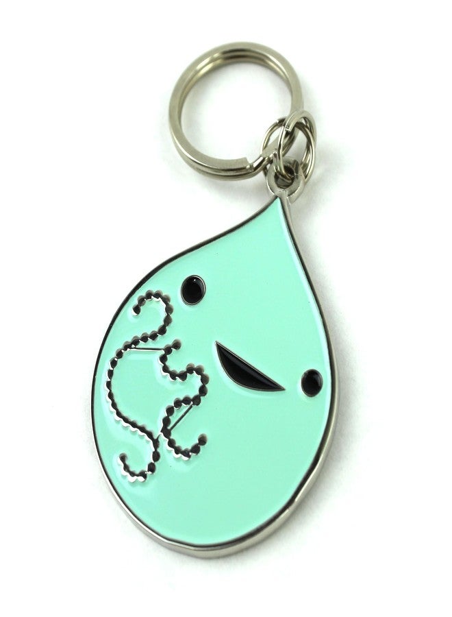 I Heart Guts Insulin Cartoon T1D Cute Enamel Keychain - Insulin for The Win - Diabetes Gift | Diabetic, T1D Gift, Cute Get Well, Diaversary, Molecule Design - Image 1