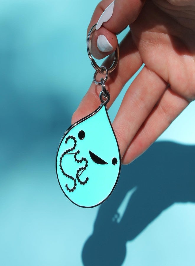I Heart Guts Insulin Cartoon T1D Cute Enamel Keychain - Insulin for The Win - Diabetes Gift | Diabetic, T1D Gift, Cute Get Well, Diaversary, Molecule Design - Image 3