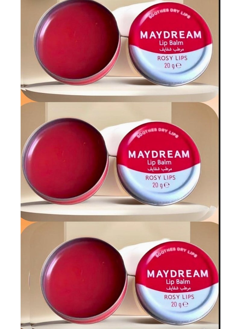 مي دريم مرطب شفايف طبيعي – عبوة ثلاثية بحجم 20 جم لكل قطعة - Image 1