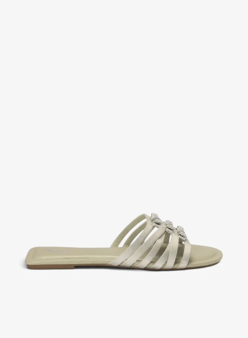 Multi‑Strap Flat Slide Sandals