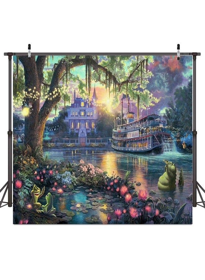6x6ft Palace Photography Background Fairy Tale Prince Princess Happiness Frog Castle Photography Background Studio Props LYST735