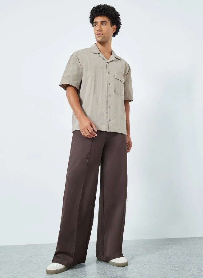 ستايلي قميص واسع بياقة ريزورت