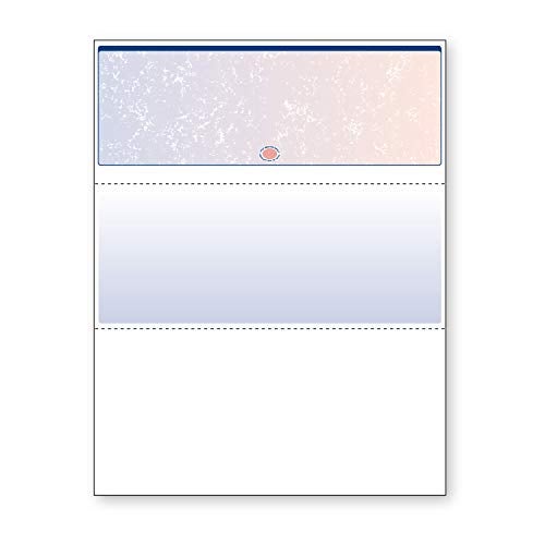 DocuGard Blue/Red Premier Prismatic Top High Security Check Paper - Laser/Inkjet Printer Compatible - 13 Security Features - 500 Blank Business Checks (04532) - Image 1