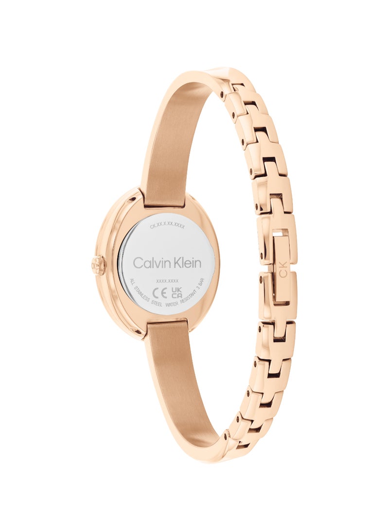 CALVIN KLEIN OVAL ANALOG WOMEN'S BLACK CASE WATCH - 25100057 - Image 2