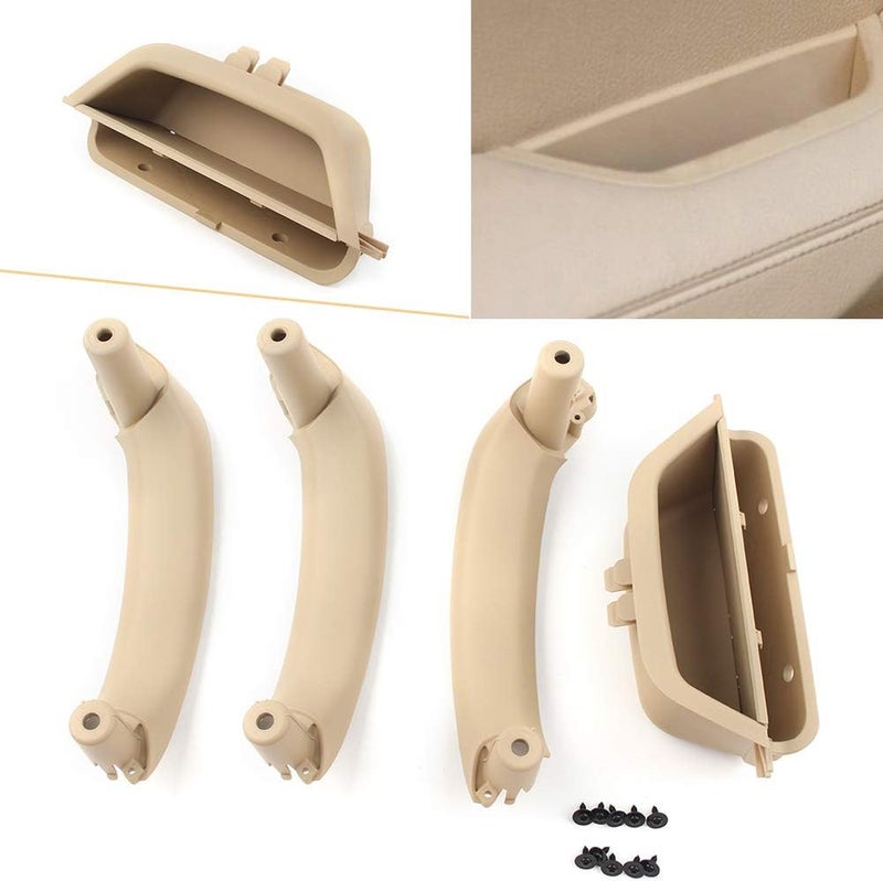 Vuzmode RHD Beige Car Inner Door Handle Cover for BMW - Image 5