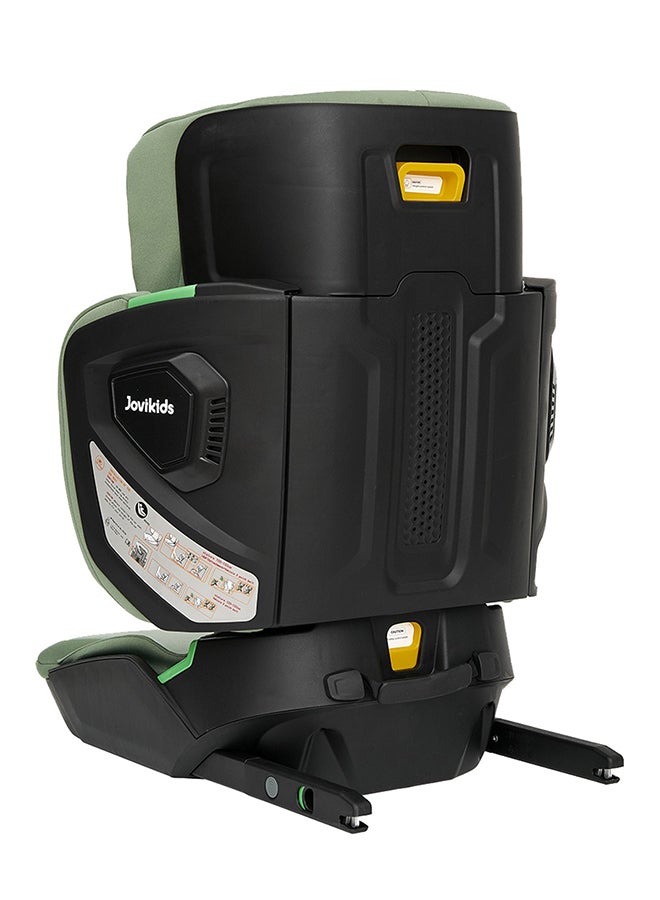 جوفيكيدز Jovikids Rober i-Size Booster Seat with ISOFIX, Suitable for Kids 100-150cm (Approx. 3 to 12 Years), Adjustbale Height and Width, Cabin Size Portable Car Seat, Compact & Folding, ECE R129, Green - Image 5