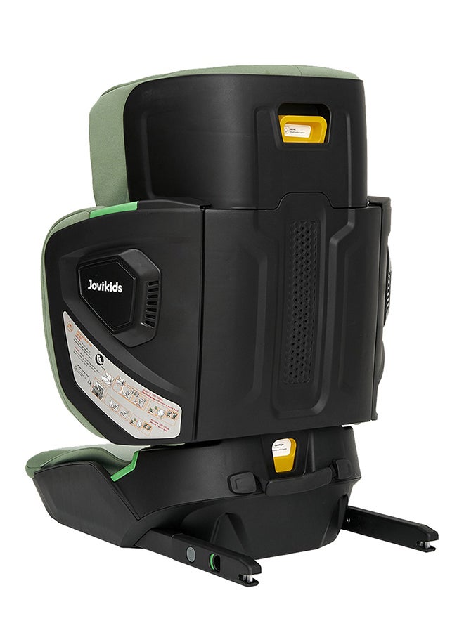 Jovikids - Cabin Size Portable Rober i-Size Car Seat With ISOFIX, 100 - 150 CM (Approx. 3 to 12 Years), Adjustbale Height And Width, ECE R129, Green - Image 1