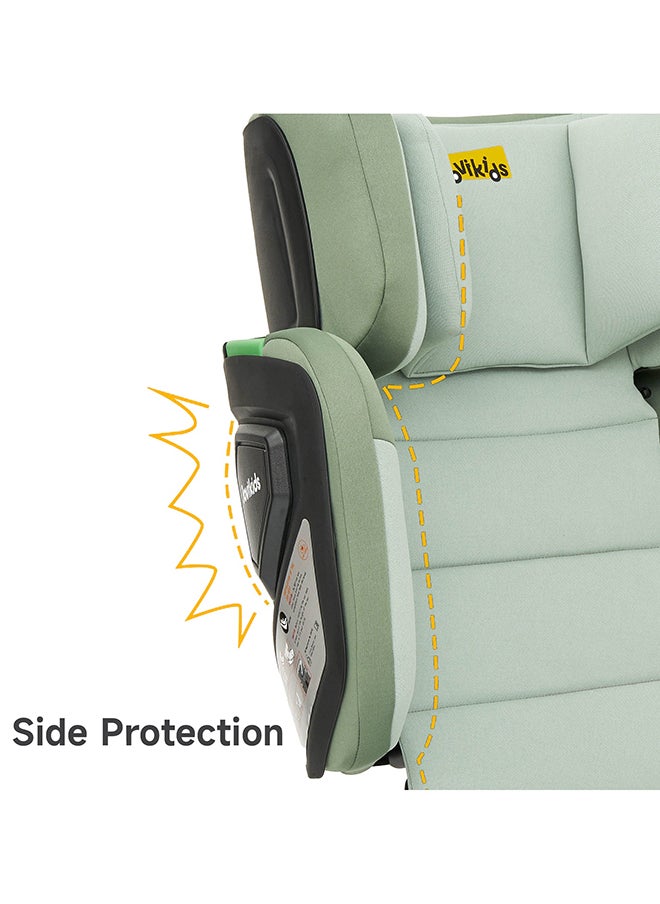 Jovikids - Cabin Size Portable Rober i-Size Car Seat With ISOFIX, 100 - 150 CM (Approx. 3 to 12 Years), Adjustbale Height And Width, ECE R129, Green - Image 1