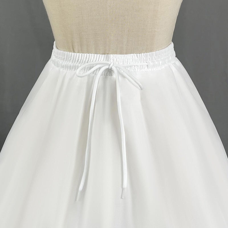 LJXploreMax Women's Petticoat 4 Hoop Skirt A Line Crinoline Floor Length Underskirt for Wedding Dress Ball Gown Slips Skirt Bridal Dress Petticoats - Image 5