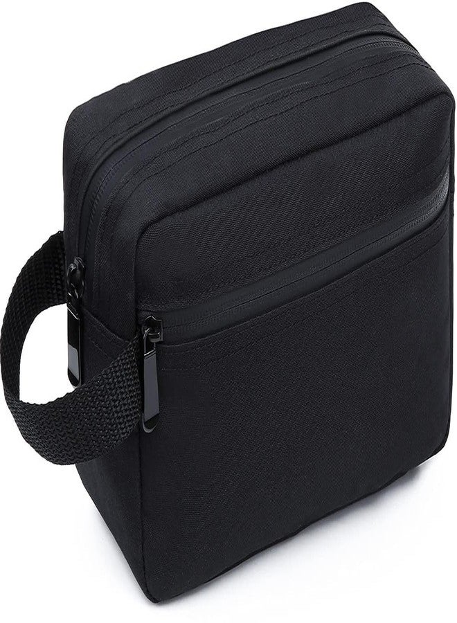BLACKBOXES Travel Toiletry Bag for Women and Men, Water-Resistant Shaving Bag for Toiletries Accessories, Foldable Storage Bags with Divider and Handle for Cosmetics Brushes Tools (Black) - Image 2