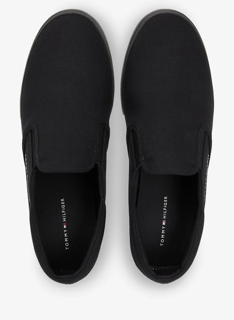 TOMMY HILFIGER Black Vulc Core Low Top Lace Up Sneakers for Men | Best Price UAE