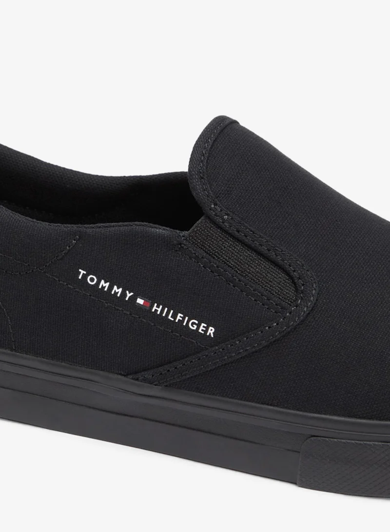 TOMMY HILFIGER Black Vulc Core Low Top Lace Up Sneakers for Men | Best Price UAE