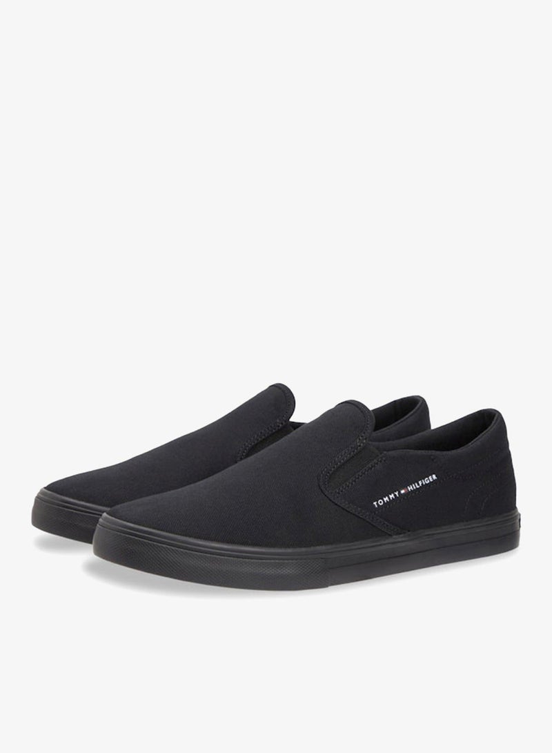 TOMMY HILFIGER Canvas Slip-On Trainers - Image 4